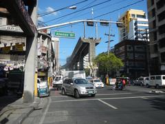 Claro M. Recto Bridge III over Estero de San Lazaro with Doroteo Jose LRT Station and surrounding streets in Santa Cruz, Manila