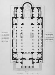 Architectural floor plan of Notre-Dame-de-Lorette church in Paris