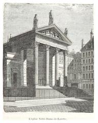 Notre-Dame-de-Lorette church exterior view in Rouquette, 1871
