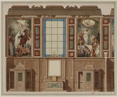 Architectural drawing detail of a side chapel in Notre-Dame-de-Lorette church, Paris