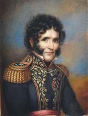 Portrait of Facundo Quiroga in formal 19th century attire