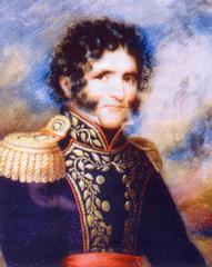 Portrait of Juan Facundo Quiroga in traditional attire