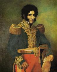 Oil portrait of Argentine military leader Facundo Quiroga by French artist Alfonso Fermepin