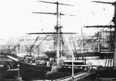 Cutty Sark historic sailing ship docked