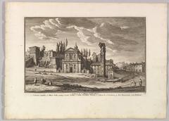 Historic print of Chiesa di Santa Maria Liberatrice church in Rome