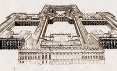 Original architectural project of the Royal Palace of Madrid by Italian architect Filippo Juvarra