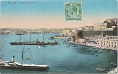 View of Malta's Grand Harbour with Fort Lascaris in the foreground
