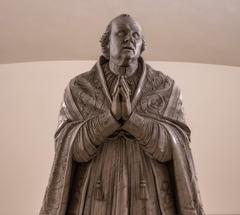 Marble statue of Pope Pius VI in classical style