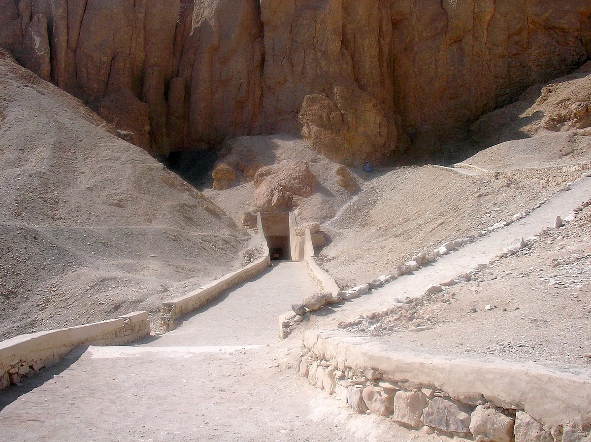 Entrance to a tomb in the Valley of the Kings, Egypt