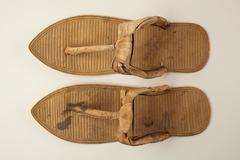 Pair of ancient Egyptian sandals belonging to Yuya and Tjuyu