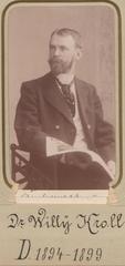 Portrait of Dr Wilhelm Kroll in classic academic attire