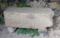 Kaiserswerth Kaiserpfalz historic inscription on stone monument