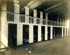 Bobet Memorial Library entrance with handwritten inscription on matting