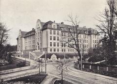 Historic building of the Neue Kantonsschule Zurich around 1910