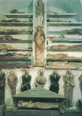 Men's Corridor in Capuchins' Catacombs with mummified bodies displayed