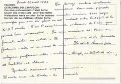 Historic postcard showing Capuchin Catacombs in Palermo with Seffer brothers