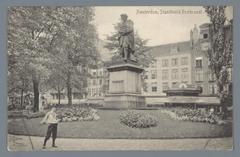Statue of Rembrandt van Rijn in a park in Amsterdam