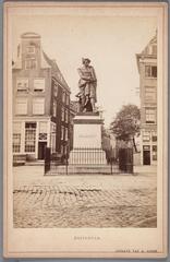 Historic statue of Rembrandt at the former Kaasplein and Botermarkt junction in Amsterdam