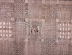 Traditional Adinkra cloth with symbolic patterns