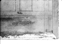 Architectural drawing detail of Katarina Church by Jean de la Vallée with king's inscription