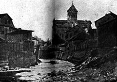Historic Church of the Virgin Mary along the Vilnia River in Vilnius in 1918