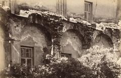 Historic Vilnia city street Pračyścienskaja with Church of the Purest Mother of God in 1914