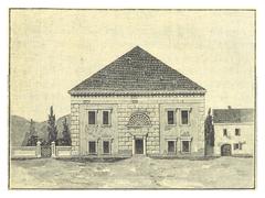 Historical church building in the 1860s