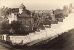 Vilnia Bakšta Street with Church of the Purest Mother of God in Moscow style reconstruction, 1914