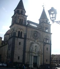 Cathedral of Acireale in Sicily with blue sky