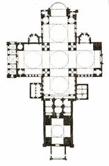 Architectural drawing of vaulted system front view from 1859 Jahrbuch der kaiserl. königl. Central-Commission zur Erforschung und Erhaltung der Baudenkmale