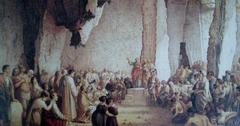Apostle Saint Paul preaching in the Latomie of Syracuse painting by Francesco Paolo Priolo