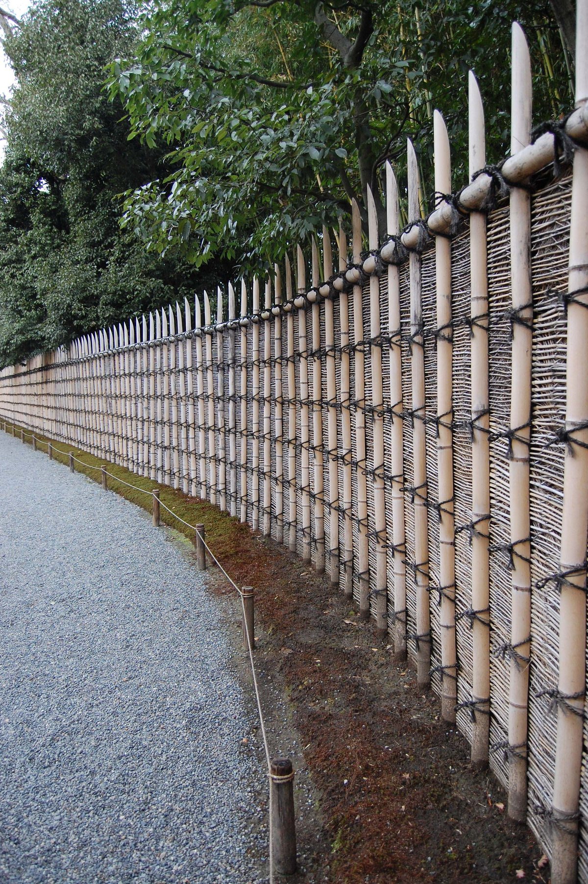 Bamboo fencing exterior wall of the Katsura Imperial Villa Japan