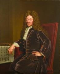 Portrait of Sir Christopher Wren with St Paul's Cathedral background