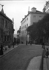 Rua do Arco do Limoeiro with L'Aljube Women's Prison building in Lisbon