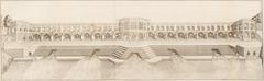 Historical painting of Khaju Bridge in Isfahan from Chardin's 1735 Voyage edition