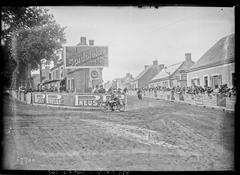 Paul Péan racing a Peugeot motorcycle in the 1921 Le Mans Grand Prix de la Sarthe motorcycle race