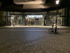 Cinémathèque française building at night in January 2020