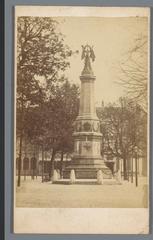 Historical photo carte-de-visite of Laan Weimar street from 1870-1890 showing buildings and street view