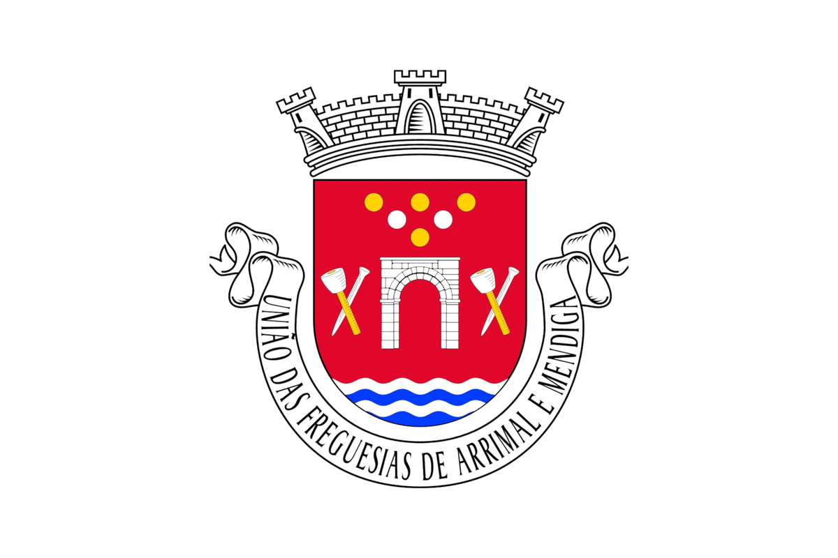 Flag of the civil parish union of Arrimal and Mendiga