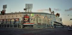Corner of Michigan and Trumbull Avenues with Tiger Stadium in Detroit