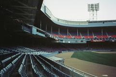 Panorama of Tiger Stadium baseball field in Detroit