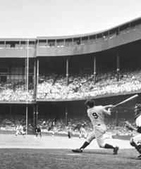 Roger Maris hitting home run number 58 on September 17, 1961, at Tiger Stadium Detroit