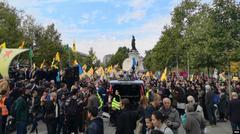 Peace Spring Operation Protest in France at Republique Square