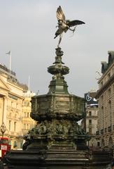 Angel of Christian Charity statue at Eros, Piccadilly Circus, London