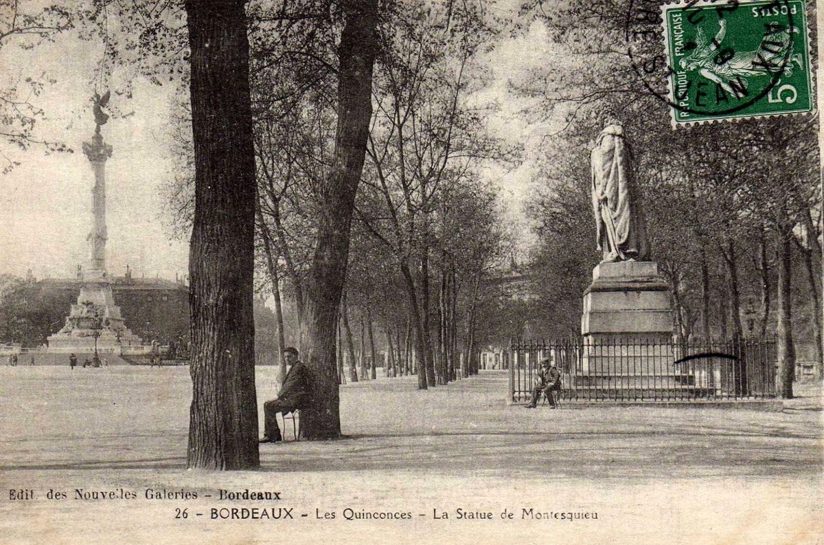 Statue of Michel de Montaigne at Place des Quinconces in Bordeaux