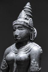Ancient bronze statue of Hindu goddess Parvati from Tamil Nadu, India, circa 1000 AD
