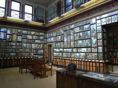 Interior of Marianne North Gallery at Kew Gardens London before restoration