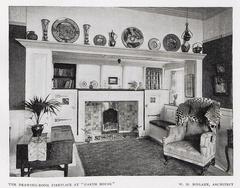 Victorian drawing room with fireplace in Garth House Edgbaston