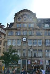 Early 20th century Art Nouveau building with a clock on Place Kléber in Strasbourg