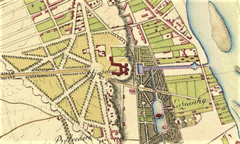 Historical map of Warsaw, West Galicia from 1801-1804